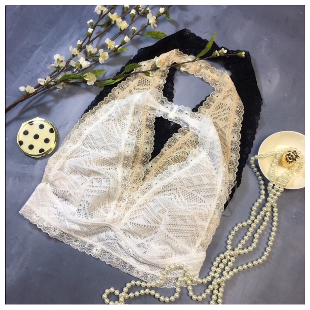 RESTOCKED GET BY WITH A LITTLE HELP BRALETTE-WHITE - Picture 1 of 5
